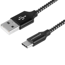 Kabel do ładowania i synchronizacji 300cm oplot z mikrofibry USB - USB-C