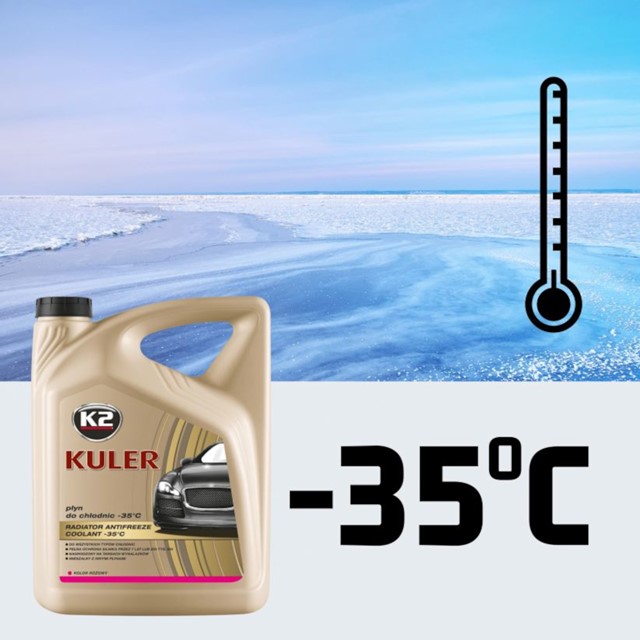 Płyn do chłodnic K2 Kuler (różowy, G13, Long Life) -35°C 5L