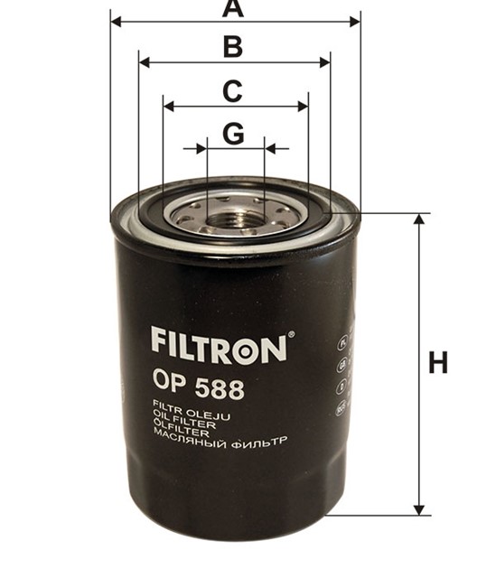 Filtr oleju FILTRON OP 588