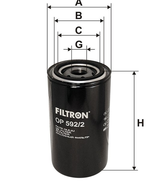 Filtr oleju FILTRON OP 592/2