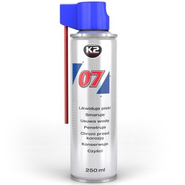 Produkt wielozadaniowy K2 07 250ml (likwiduje piski, smaruje, czyści, antykorozyjny)