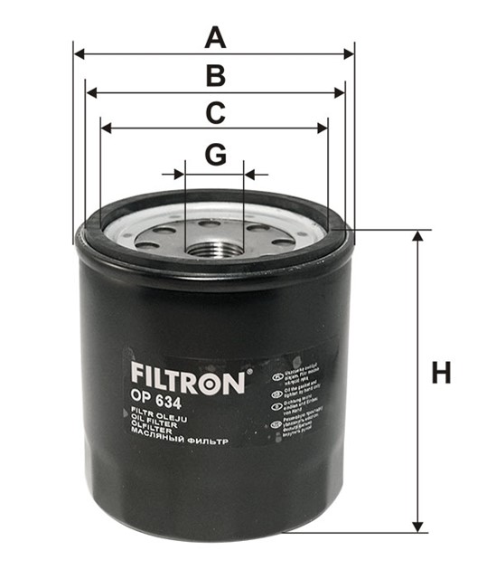 Filtr oleju FILTRON OP 634