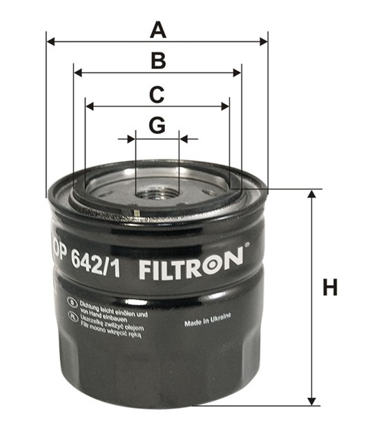 Filtr oleju FILTRON OP 642/1