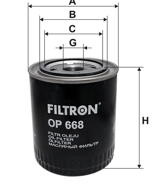Filtr oleju FILTRON OP 668