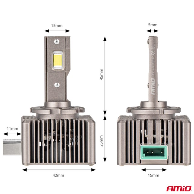 Żarówki LED D3S AMiO XD 70W (CANBUS, 6500K, łatwy montaż Plug & Play) + żarówki LED W5W