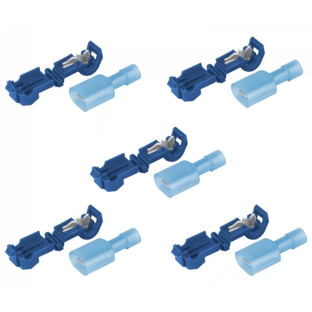 Szybkozłączki rozgałęźne typ-T niebieskie 2.5-4.0mm kw 16-14 AWG 15A (5 szt.)