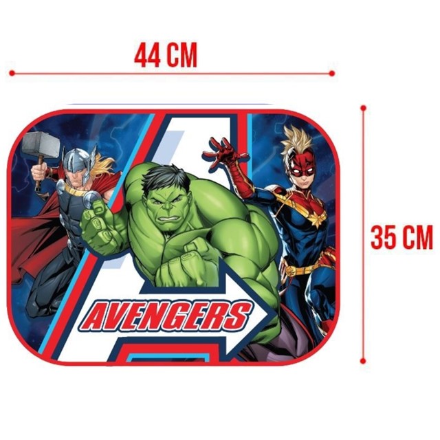 Osłonki przeciwsłoneczne na szyby 44x35cm Avengers