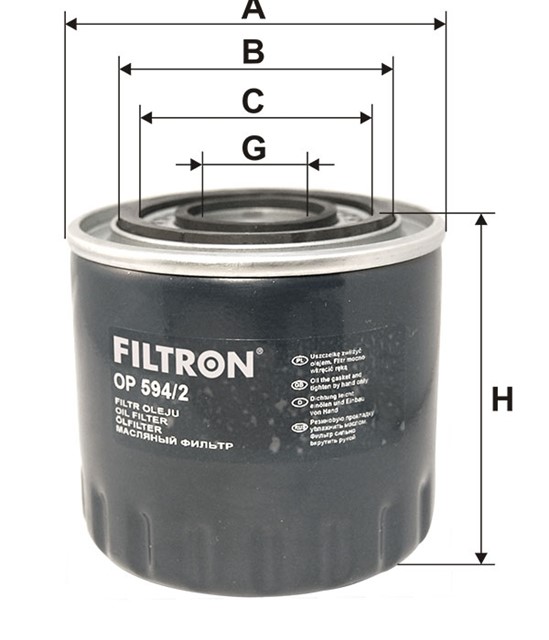 Filtr oleju FILTRON OP 594/2