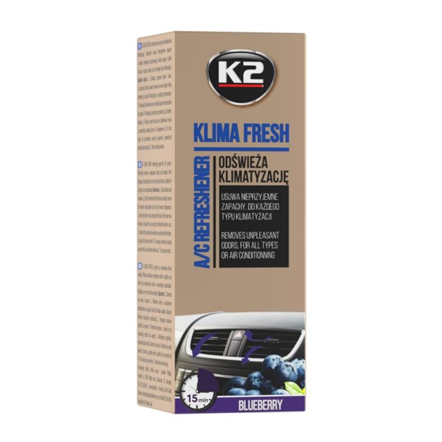 Środek do odświeżania klimatyzacji K2 Klima Fresh Blueberry 150ml