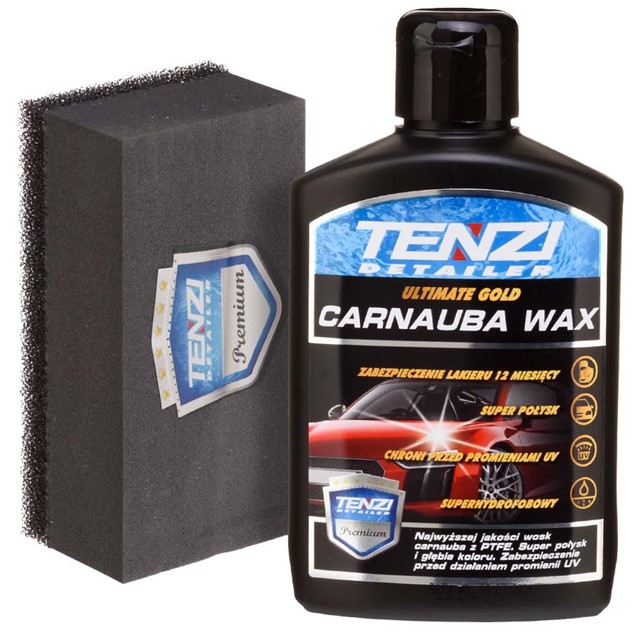 Zestaw do zabezpieczania lakieru TENZI DETAILER Carnauba Wax (wosk + aplikator + mikrofibra)