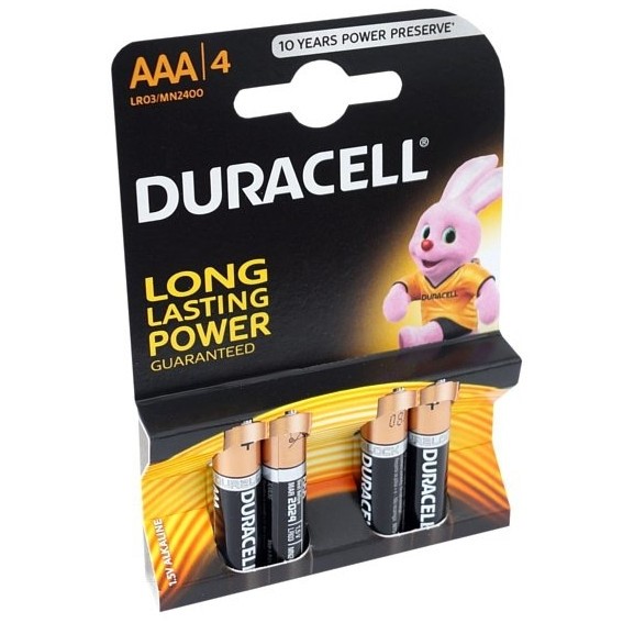 Duracell, LR03 AAA, baterie, 4 sztuki