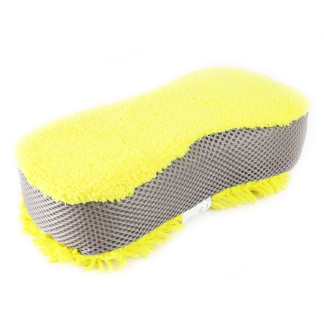 Gąbka do mycia samochodu z mikrofibry 23x10,5x5cm 63g (żółta)