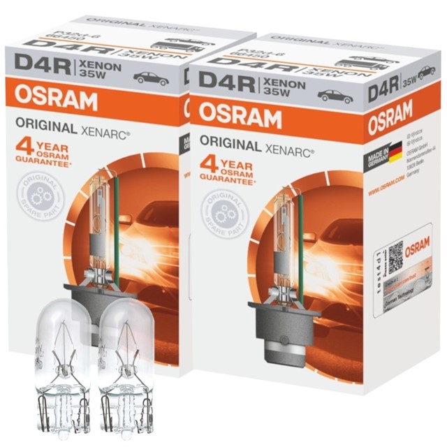 Żarniki D4R OSRAM Original Xenarc 42V 35W (4500K) + żarówki W5W