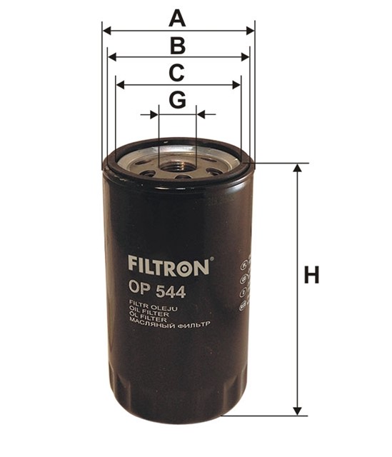 Filtr oleju FILTRON OP 544