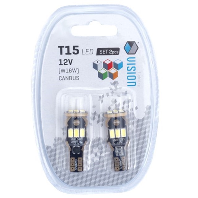 Żarówki LED VISION W16W T15 12V 9xSMD (canbus)