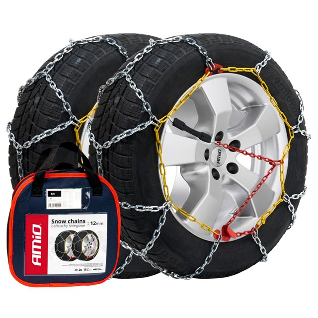 Łańcuchy śniegowe na koła AMiO KN-50 12mm do opon 170/60 R15
