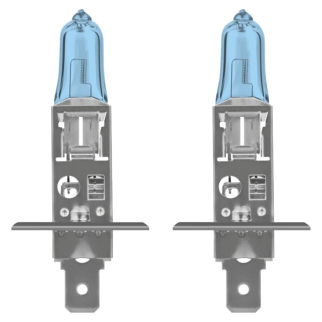 Żarówki H1 NEOLUX Blue Light 12V 55W (4000K - wygląd ksenonowy, niebieska powłoka, homologacja ECE) + żarówki W5W Super White