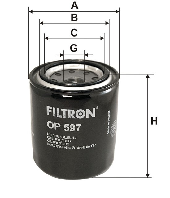 Filtr oleju FILTRON OP 597