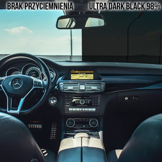 Folia do przyciemniania szyb CARMOTION 75x300cm 98% - ultra dark black + rakla z filcem 3M + odtłuszczacz do szyb TENZI DETAILER IPA Cleaner 600ml