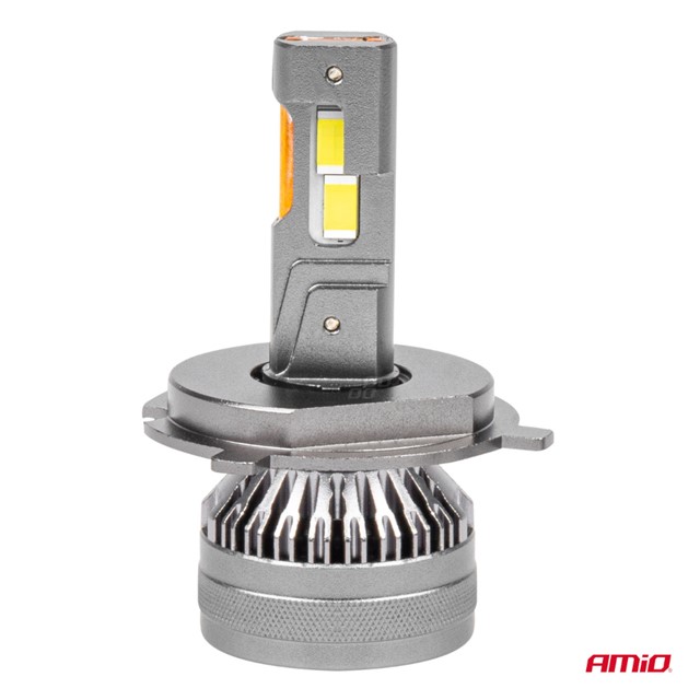 Żarówki LED H4 / H19 AMiO HP Full Canbus 12V 24V 50W (6500K, 4500lm)