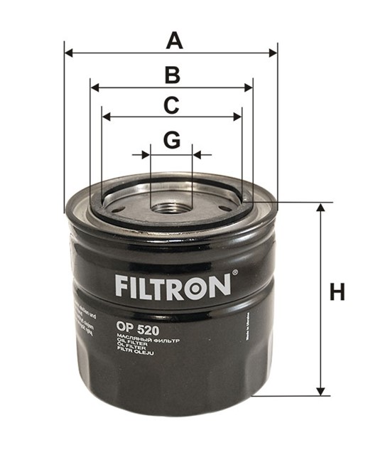 Filtr oleju FILTRON OP 520