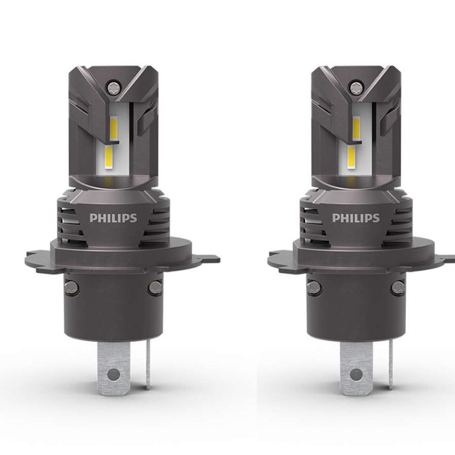 Żarówki LED H4  / H19 PHILIPS Ultinon Access 2500 12V 20W (LED-HL, 6000K, łatwy montaż) + żarówki LED W5W