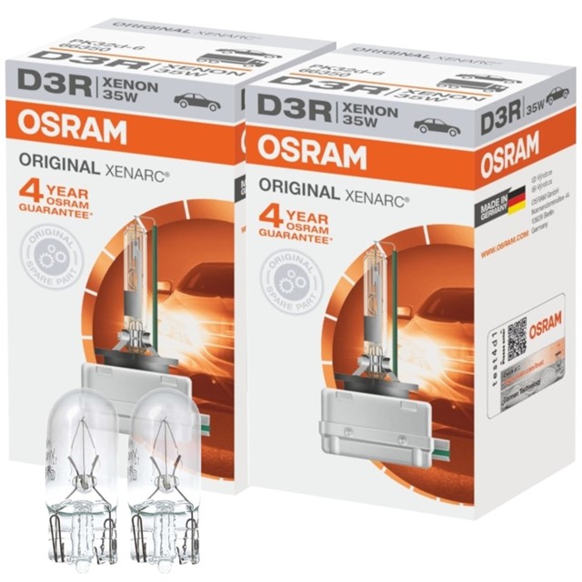 Żarniki D3R OSRAM Original Xenarc 42V 35W (4500K) + żarówki W5W