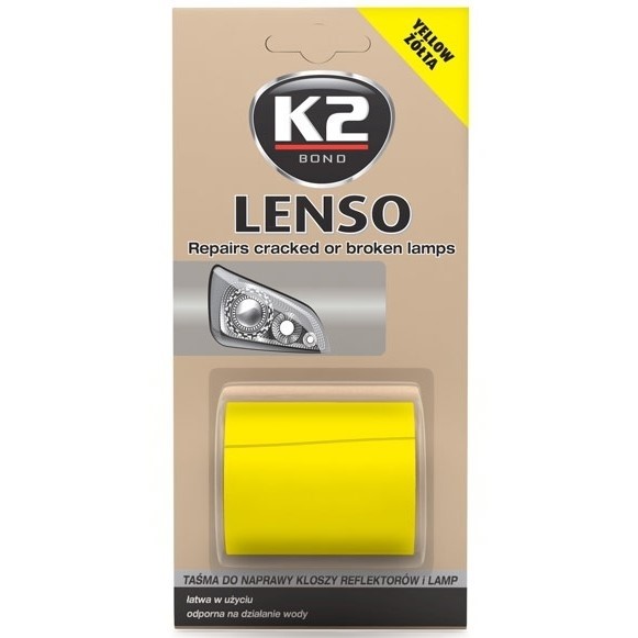 Taśma do naprawy pękniętych reflektorów K2 Lenso (żółta)