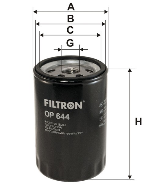 Filtr oleju FILTRON OP 644