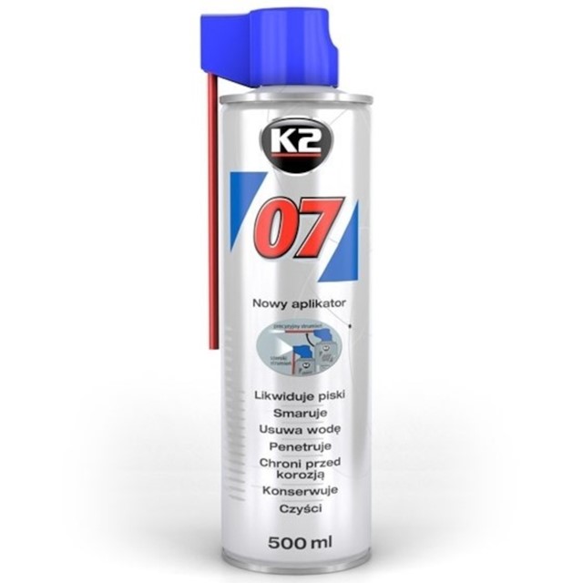 Produkt wielozadaniowy K2 07 500ml (likwiduje piski, smaruje, czyści, antykorozyjny)