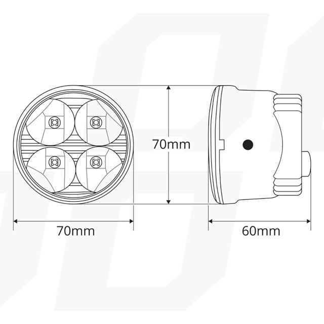 Światła do jazdy dziennej LED AMIO 510HP 7-9cm 800Lm (automat)