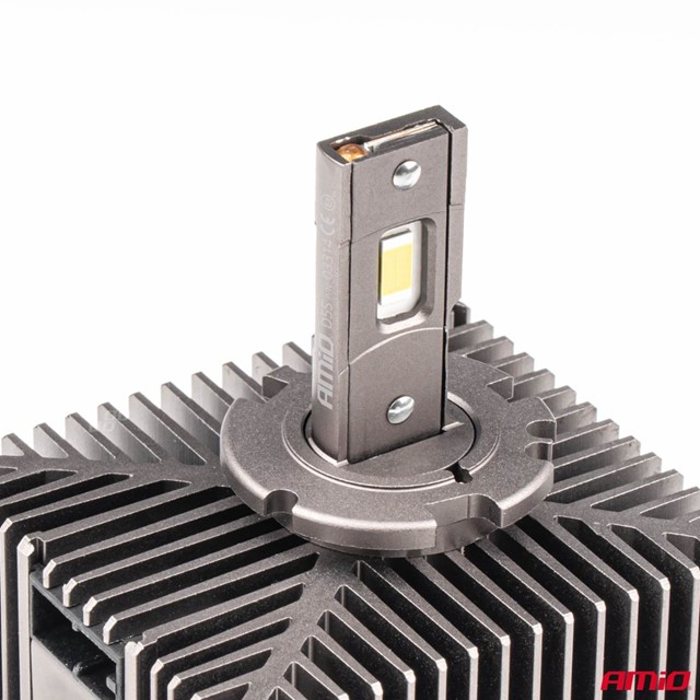 Żarówki LED D5S AMiO XD 70W (CANBUS, 6500K, łatwy montaż Plug & Play) + żarówki LED W5W