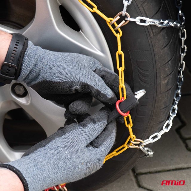Łańcuchy śniegowe na koła AMiO KN-70 12mm do opon 205/60 R14