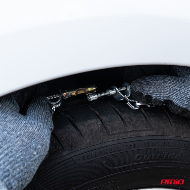 Łańcuchy śniegowe na koła AMiO KN-80 12mm do opon 215/45 R16