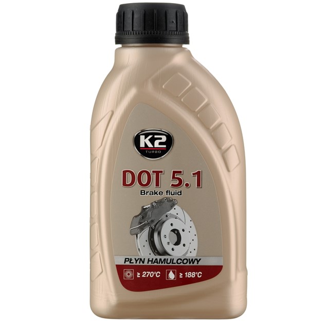 Płyn hamulcowy K2 DOT 5.1 500g (DOT 5.1 / DOT 4 / DOT 3)