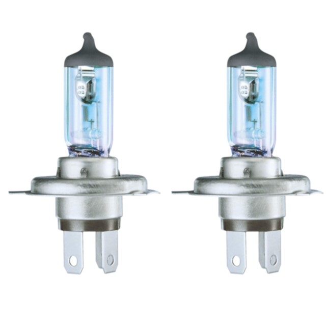 Żarówki H4 NEOLUX Blue Light 12V 60/55W (4000K - wygląd ksenonowy, niebieska powłoka, homologacja ECE)