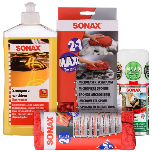 Zestaw kosmetyków SONAX do pielęgnacji samochodu + kuferek #2