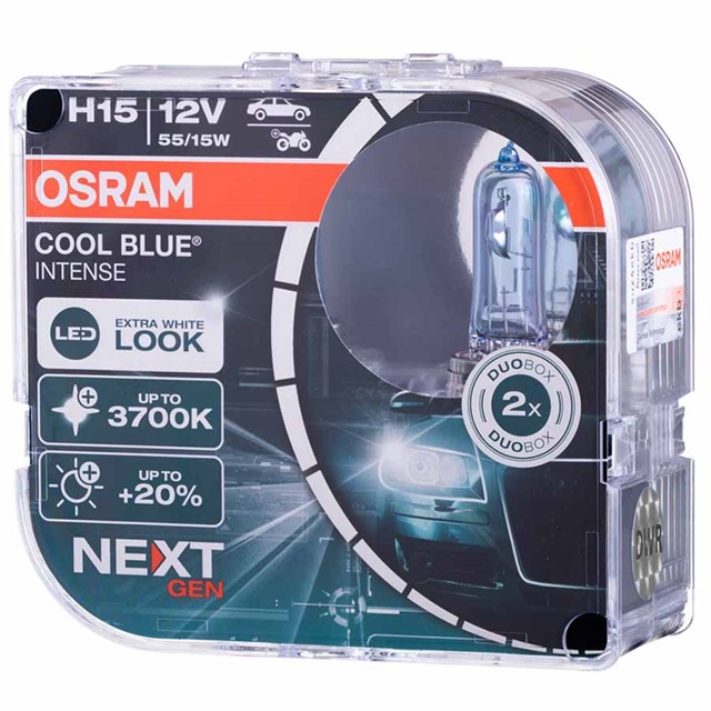 Żarówki H15 OSRAM Cool Blue Intense Next Gen 12V 55/15W (3700K)