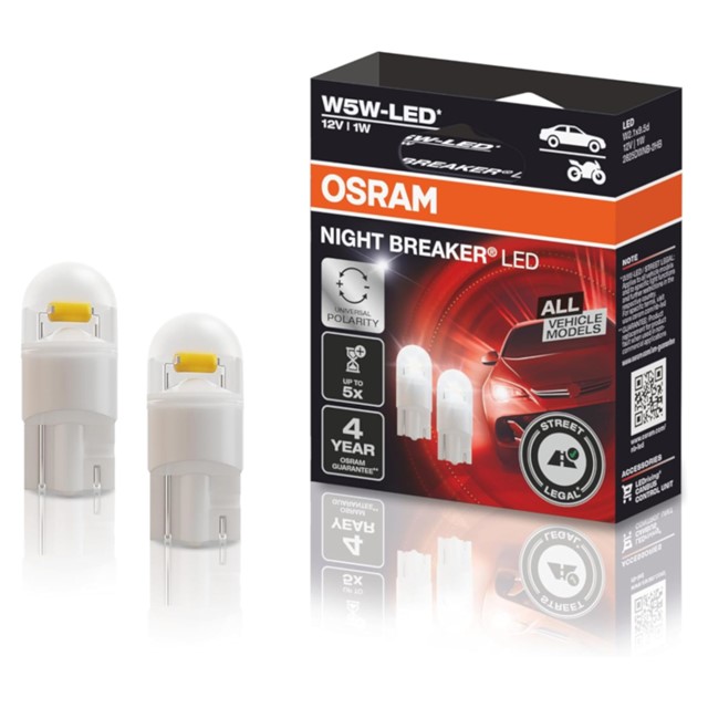 Żarówki LED W5W OSRAM Night Breaker 12V 1W (5700K, z homologacją)