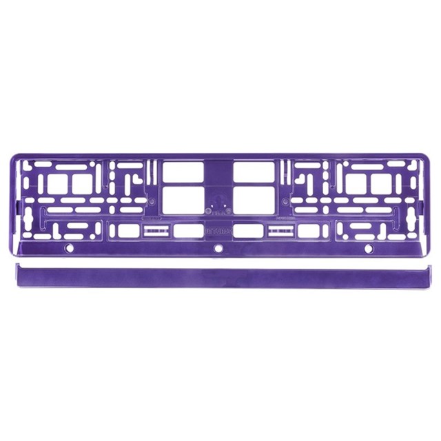 Metalizowana fioletowa ramka na tablice rejestracyjne, do jednorzędowych tablic rejestracyjnych