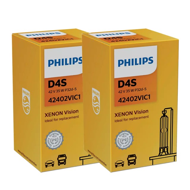 Żarniki D4S PHILIPS Xenon Vision 42V 35W (4300K) + żarówki W5W PHILIPS Vision