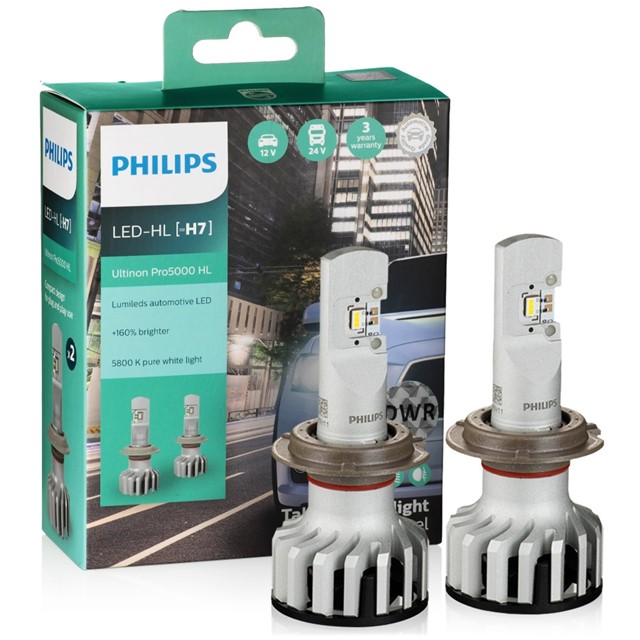 Żarówki LED PHILIPS Ultinon Pro5000 +160% HL H7 12/24V (5800K) sklep
