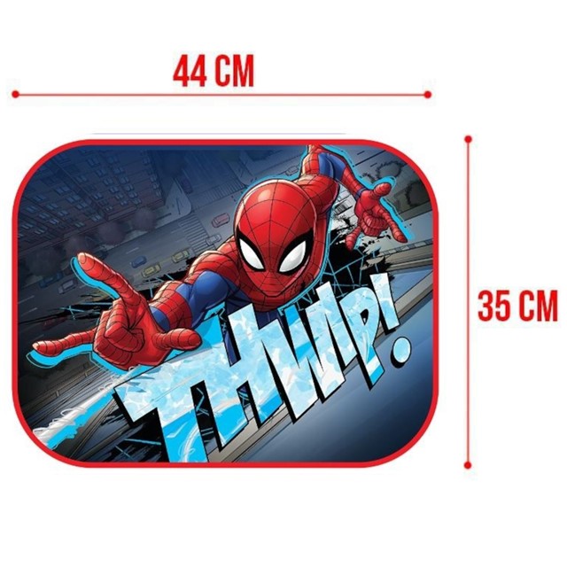 Osłonki przeciwsłoneczne na szyby 44x35cm Spiderman