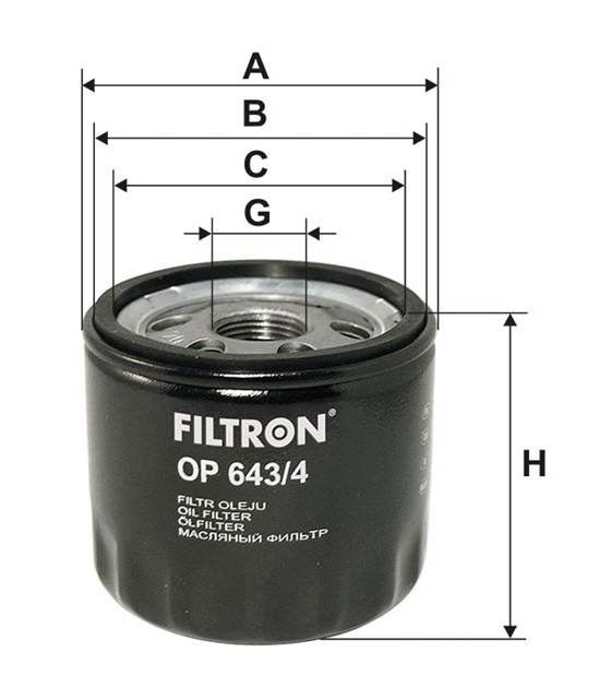 Filtr oleju FILTRON OP 643/4