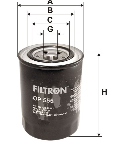 Filtr oleju FILTRON OP 555