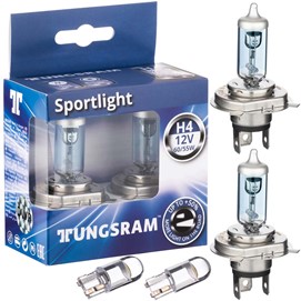 Żarówki H4 TUNGSRAM Sportlight +50% 12V 60/55W (3800K) + LED W5W