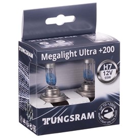 Żarówki H7 TUNGSRAM Megalight Ultra +200% 12V 55W + LED W5W