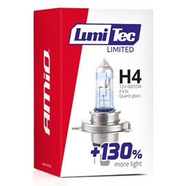 Żarówka H4 AMIO LumiTec Limited +130% 12V 60/55W (4300K)