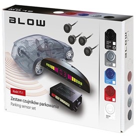 Czujniki parkowania na tył z wyświetlaczem i buzzerem BLOW PS-1 22mm (czarne)
