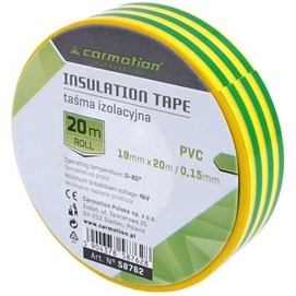 Taśma izolacyjna PVC zielono - żółta 19mmx20m
